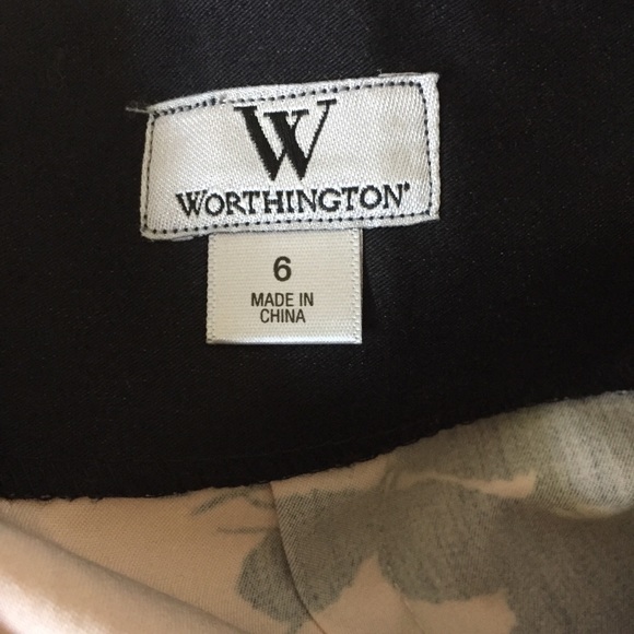 NWOT Worthington Floral Pencil Skirt With Belt S:6 - Picture 5 of 6